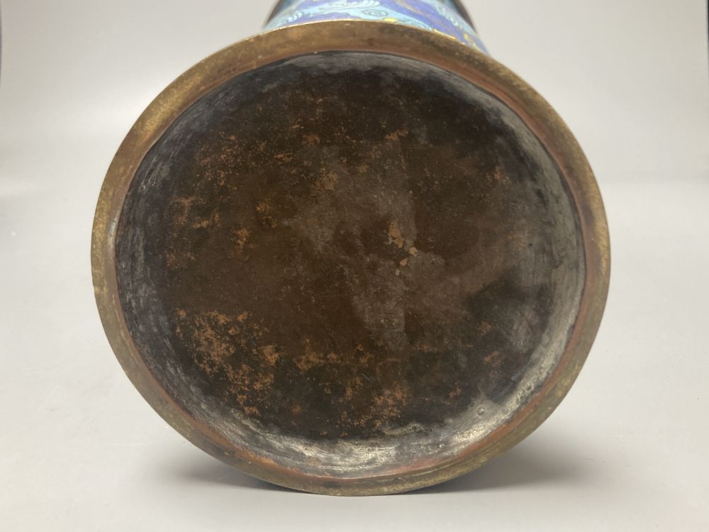 A Chinese cloisonne enamel archaistic vase, late 19th century, 41cm